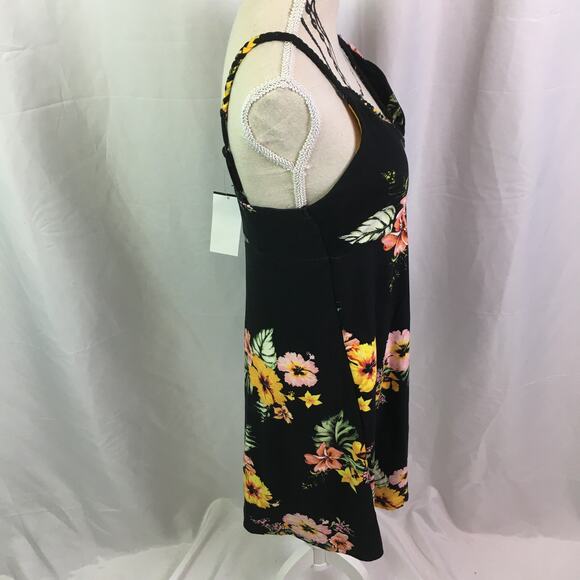 Derek Heart Floral Dress Black Yellow S Juniors - Picture 5 of 14
